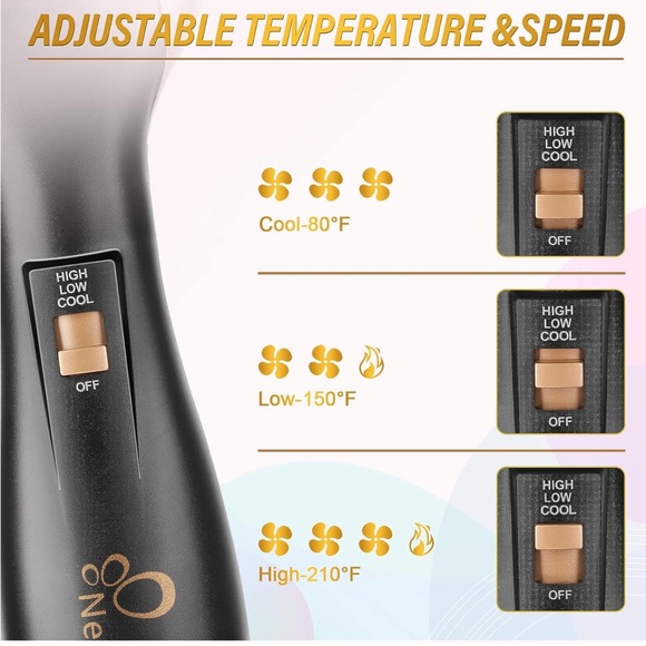 Hot Air Brush 1000W Power with Overheating Protection - Picture 5 of 8